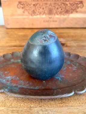 a vintage ceremonial pottery spirit rattle